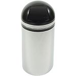 Witt Industries 15DT-44 Monarch Series Dome Top Trash Can with Push Door - 15 Gallon Capacity - 15" Dia. x 35" H - Chrome with Black