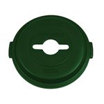 Rubbermaid 1788471 BRUTE Single Stream Recycling Top for 32 Gallon Brute Containers - Dark Green in Color