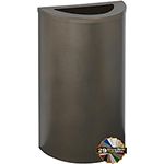 Glaro 1891 Profile Series Half Round Receptacle with Half Moon Lid - 14 Gallon Capacity - 30" H x 18" W x 9" D - Assorted Colors