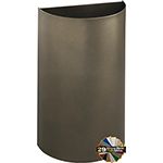 Glaro 1896 Profile Series Half Round Receptacle with Open Top - 16 Gallon Capacity - 30" H x 18" W x 9" D - Assorted Colors