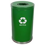 Witt Industries 18RTGN-1H Single Stream Recycling Container - 35 Gallon Capacity - 18" Dia. x 33" H - Green in Color