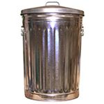 Witt Industries 2200CL Economy Galvanized Steel Trash Can and Lid - 20 Gallon Capacity - 17.625" Dia. x 27" H