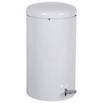 Witt Industries 2270 Round Step-On Trash Can - 7 Gallon Capacity - White Only
