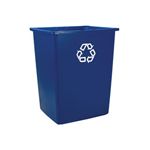 Rubbermaid 256B-06 Glutton Recycling Container - 56 Gallon Capacity - 25.5" L x 22.75" W x 31.13" H