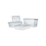 Rubbermaid 3300 Food Tote Box - 26" L x 18" W x 9" D - 12 1/2 Gallon Capacity - Clear in Color