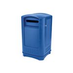 Rubbermaid 3969-73 Plaza Paper Recycling Container - 50 Gallon Capacity - 24.75" L x 25.25" W x 42.13" H
