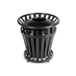 Rubbermaid 4020 WeatherGard Series Container with 20 U.S. gal BRUTE Container Rigid Liner - 27.25" Dia. x 27.5" H - Black
