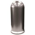 Witt Industries 415DT-SVN Open Top Waste Receptacle - 15" Dia. x 35" H - 15 Gallon Capacity - Silver Vein in Color