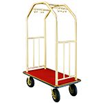 Glaro 5500 Premium Collection Bellman Cart with Clothing Hooks and 4 Wheels - 41.5" L x 25" W x 71" H - Your choice of color