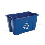 Rubbermaid 5718-73 18 Gallon Recycling Box - 25.75" L x 16" W x 14.75" H - Blue or Green in Color