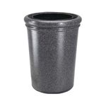 50 Gallon StoneTec Round Concrete Trash Can - 25 1/2" Dia. x 33 1/4" H - Pepperstone in Color