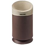 Commercial Zone 7531443999 Galaxy Collection Recycling Receptacle with "Trash Only" Lid - 30 Gallon Capacity - 21 1/2" Dia. x 39 1/2" H - Brown Base with Lunar Sand Top