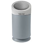 Commercial Zone 7532440399 Galaxy Collection Recycling Receptacle with "Trash Only" Lid - 35 Gallon Capacity - 21 1/2" Dia. x 42 1/2" H - Gray Base with Comet Gray Top