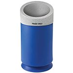 Commercial Zone 7532444099 Galaxy Collection Recycling Receptacle with "Trash Only" Lid - 35 Gallon Capacity - 21 1/2" Dia. x 42 1/2" H - Blue Base with Comet Gray Top