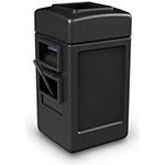 Commercial Zone 755101 - Harbor 1 Square Open Top Waste/Windshield Center - 28 Gallon Capacity - 34.5" H x 18.5" W x 19" D - Black