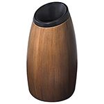 Commercial Zone 756141 Garden Series Seed Funnel Top Waste Receptacle - 15 Gallon Capacity - 21" Dia. x 38" H - Walnut in Color