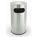 Commercial Zone 780329 Precision Series Allure Dome Waste Receptacle - 15 Gallon Capacity - 15 3/4" Dia. x 30" H - Stainless Steel