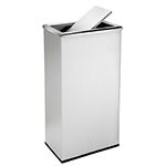 Commercial Zone 780829 Precision Series Swivel Top Waste Receptacle - 13.5 Gallon Capacity - 15" L x 9" W x 29 1/2" H  - Stainless Steel