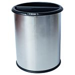 Commercial Zone 781029 Precision Series InnRoom Classic Smooth Recycling Receptacle - 3.2 Gallon Capacity - 10 1/2" Dia. x 12 3/4" H - Stainless Steel