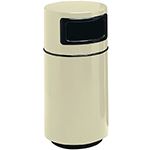 Witt Industries 7C-2040T Round Fiberglass Waste Receptacle with 1 Side Entry Opening - 27 Gallon Capacity - 20" Dia. x 40" H