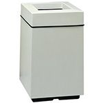 Witt Industries 7S-2032T Square Fiberglass Waste Receptacle with Top Entry Opening - 25 Gallon Capacity - 20" Sq x 32" H
