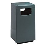 Witt Industries 7S-2040T Square Fiberglass Waste Receptacle with Side Entry Openings - 30 Gallon Capacity - 20" Sq x 40" H