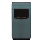 Witt Industries 7S-2444T Square Fiberglass Waste Receptacle with Side Entry Opening - 36 Gallon Capacity - 24" Sq x 44" H