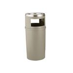 Rubbermaid 8182-88 Ash/Trash Classic Container without Doors - 25 Gallon Capacity - 18" Dia. x 42.25" H - Beige in Color