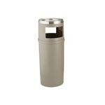 Rubbermaid 8185-88 Ash/Trash Classic Container without Doors - 15 Gallon Capacity - 15.5" Dia. x 38" H - Beige in Color