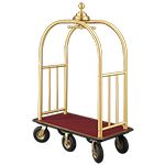 Glaro 8868 Signature Collection Bellman Cart with 6 Wheels - 49.5" L x 25" W x 78" H - Your choice of color