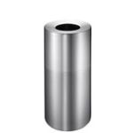 Imprezza ALMO12 Aluminum Open Top Trash Can - 12 Gallon Capacity - Satin Aluminum