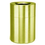 Rubbermaid AOT62SB Open Top Trash Can - 62 Gallon Capacity - 24" Dia. x 35" H - Satin Brass