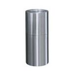 Rubbermaid ATF18SA Flip Top Waste Receptacle - 18 Gallon Capacity - 14" Dia. x 27" H - Satin Aluminum