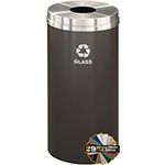 Glaro B1532 "RecyclePro 1" Receptacle with Round Opening - 16 Gallon Capacity - 15" Dia. x 31" H - Assorted Colors