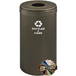 Glaro B1542 "RecyclePro Value" Receptacle with Round Opening - 23 Gallon Capacity - 15" Dia. x 30" H - Assorted Colors