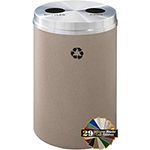 Glaro BC2032 "RecyclePro 2" Receptacle with Two Round Openings - 33 Gallon Capacity - 20" Dia. x 31" H - Assorted Colors