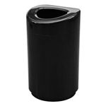 Imprezza BKOT35 Curved Open Top Container - 30 Gallon Capacity - 20" Dia. x 33.5" H - Black in Color