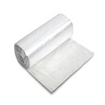 Janisan HDR2424-6-CLR High-Density Mini-Roll Natural Trash Bags - 24 x 24 - 10 Gallon Capacity - 6 Micron - 1000 per case - Perforated Roll