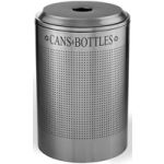 Rubbermaid / United Receptacle DRR24CSS Round Silhouette Recycling Receptacle - Cans & Bottles - 26 Gallon Capacity - Stainless Steel