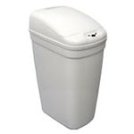 Nine Stars DZT-27-1WH Infrared Touchless Waste Receptacle - 7.1 Gallon Capacity - 14 3/5" L x 10 2/5" W x 23 1/3" H - White in Color