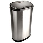 Nine Stars DZT-50-13 Infrared Touchless Waste Receptacle - 13.2 Gallon Capacity - 16 1/2" L x 11 1/2" W x 27" H - Stainless Steel with Black Accents
