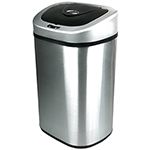 Nine Stars DZT-80-4 Infrared Touchless Waste Receptacle - 21.1 Gallon Capacity - 18 1/3" L x 14 4/5" W x 28 3/8" H - Stainless Steel with Black Top