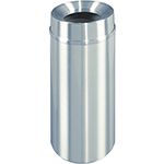 Glaro F1232SA New Yorker Collection Funnel Top Receptacles - 12 Gallon Capacity - 12" Dia. x 32" H - Satin Aluminum