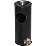 Glaro F151 Mount Everest Ash/Trash Receptacle with Funnel Top - 3 Gallon Capacity - 9" Dia. x 23" H - Matching Enamel Cover