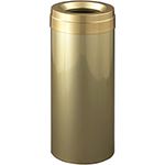Glaro F1537GB Value Funnel Top Receptacle - 23 Gallon Capacity - 15" Dia. x 30" H - Gloss Brass