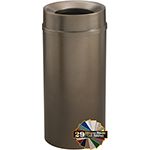 Glaro F1551 Mount Everest Funnel Top Receptacle - 16 Gallon Capacity - 15" Dia. x 33" H - Matching Enamel Cover