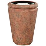 Rubbermaid / United Receptacle FG993047 Milan Collection Tuscan Fiberglass Sand-Top Ash Urn - 18" Dia. x 24" H - Weathered Terra-Cotta in color
