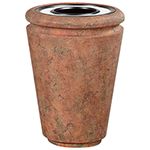 Rubbermaid / United Receptacle FG993053 Milan Collection Tuscan Fiberglass Ash/Trash Receptacle - 33 Gallon Capacity - 26 1/2" Dia. x 36 1/4" H - Weathered Terra-Cotta in color