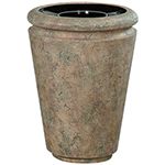Rubbermaid / United Receptacle FGFGK1824PLBISQ Milan Collection Tuscan Open Top Waste Receptacle - 7 Gallon Capacity - 18" Dia. x 24" H - Bisque in color