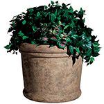 Rubbermaid / United Receptacle FGFGPF2419BISQ Milan Collection Fiberglass Planter - 24" Dia. x 19" H - Bisque in color